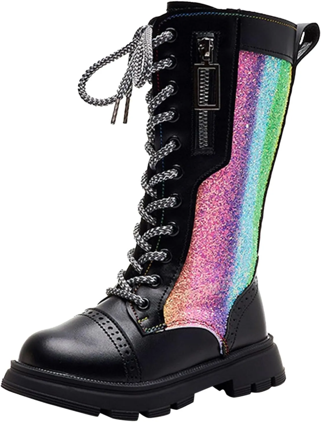 Winter Boots Long Boots Girls Mid Calf Riding Shoes Combat Winter Boots Fashion Western Boots Outdoor Boots