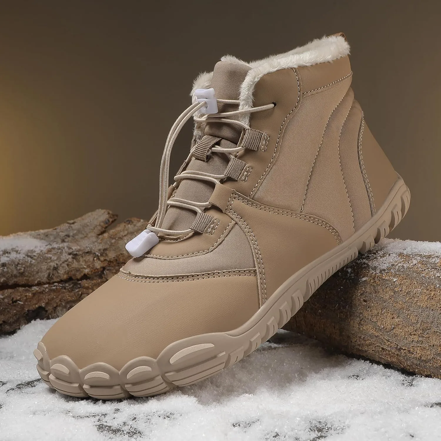 Winter Hike Barefoot Boots Womens,Warm Zero Drop Snow Boot Slip On Barefoot Footwear Men Wide Waterproof hike barefoot shoes Women Hiking Walking Outdoor