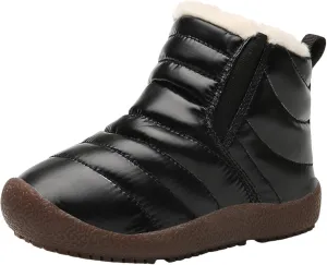 Winter Kids Snow Boots Winter Warm Waterproof Warm Snow Boots Ankle Hiking Boots Anti-Slip Outdoor Shoes