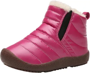 Winter Kids Snow Boots Winter Warm Waterproof Warm Snow Boots Ankle Hiking Boots Anti-Slip Outdoor Shoes