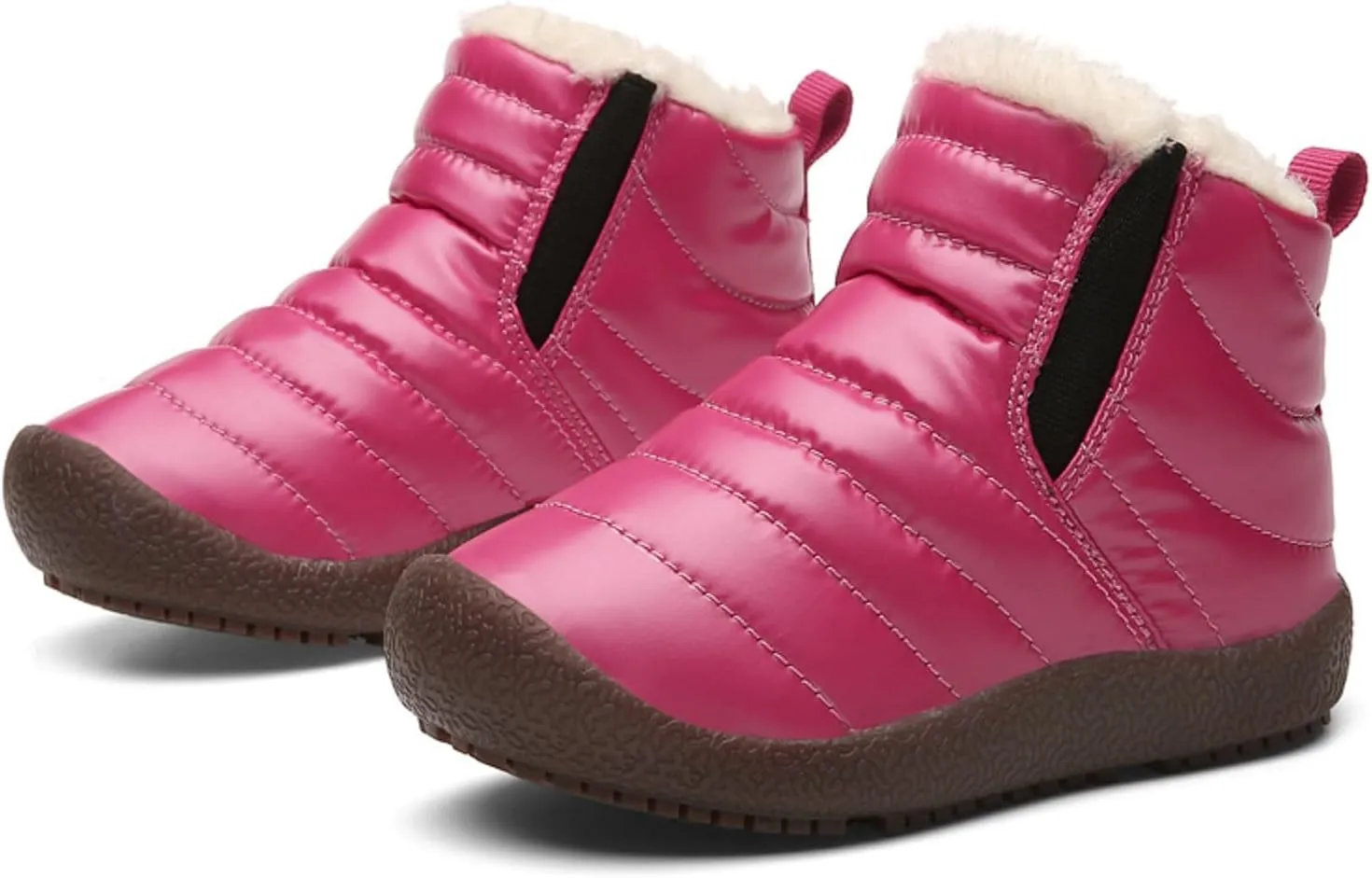 Winter Kids Snow Boots Winter Warm Waterproof Warm Snow Boots Ankle Hiking Boots Anti-Slip Outdoor Shoes