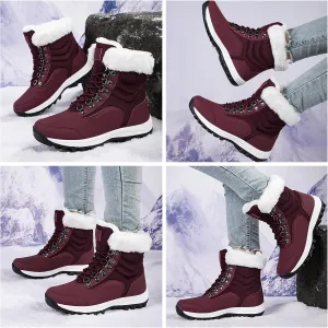 Winter Snow Boots Women Warm Fur Lined Snow Boots Anti-Slip Hiking Boots Insulated Outdoor Waterproof Boots for Walking Work