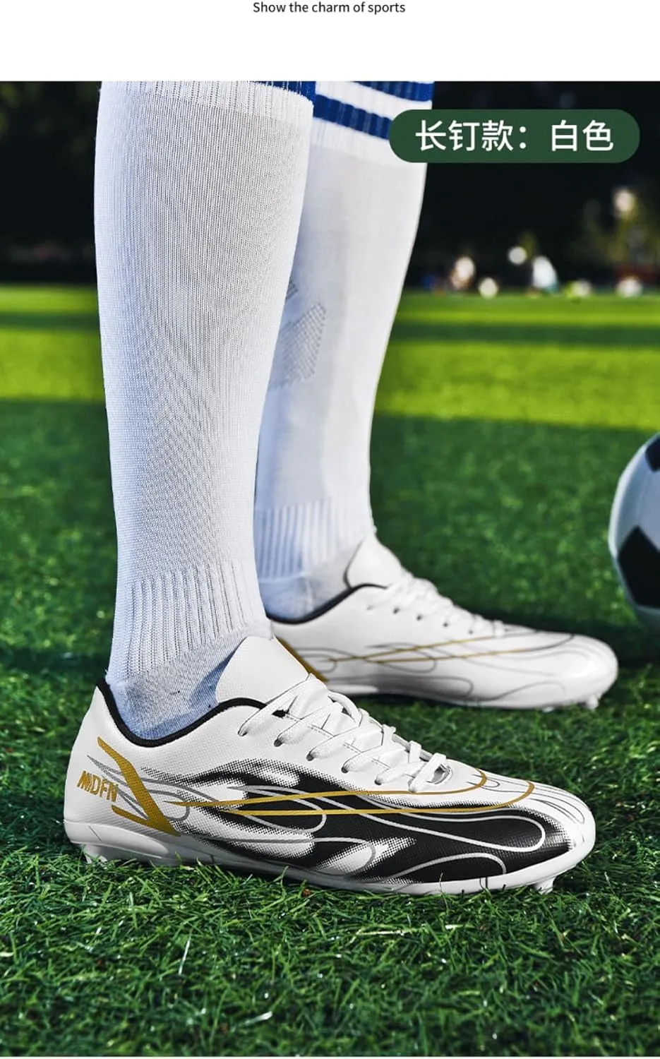 Women Outdoor AG/FG Cleats for Soccer Baseball Lacrosse Softball Rugby - Lightweight Breathable Athletic Training Men's Shoes