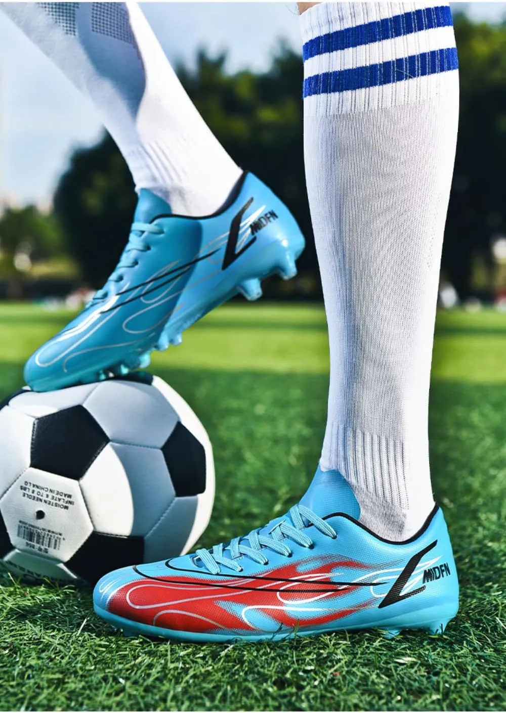 Women Outdoor AG/FG Cleats for Soccer Baseball Lacrosse Softball Rugby - Lightweight Breathable Athletic Training Men's Shoes