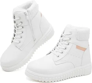 Women's Ankle Boots & Booties Waterproof Boots for Women Black Hiking Boots Women Combat Non Slip Snow Boots for Outdoor Work