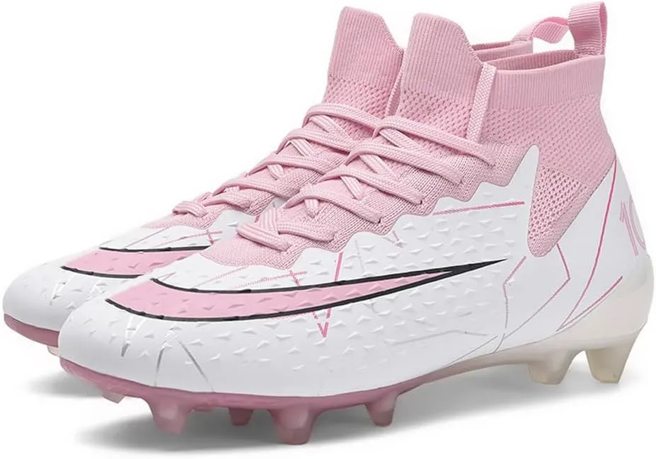 Women's Breathable Futsal Cleats for Training - High Top AG Soccer Shoes for Outdoor - Mens Athletic Football Sneakers
