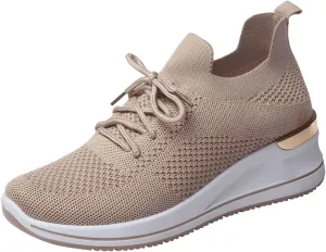 Womens Comfortable Slip On Sneakers Casual Walking Shoes Lightweight Canvas Flats Elastic Non Slip Loafers