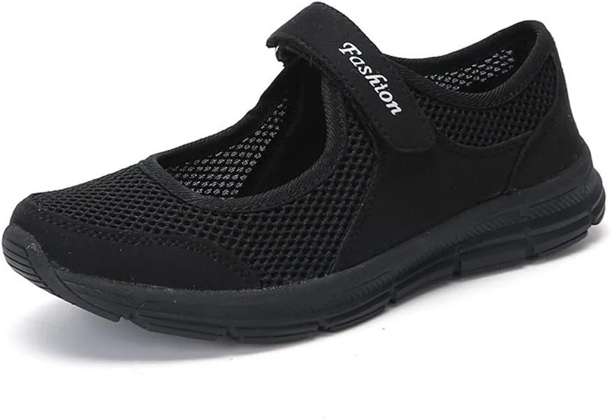 Women's Fashion Sneaker Mesh Slip On Black Non Slip Shoes for Women Comfortable Walking Shoes Women Arch Support Womens Navy Loafers Heeled Sneakers for Women
