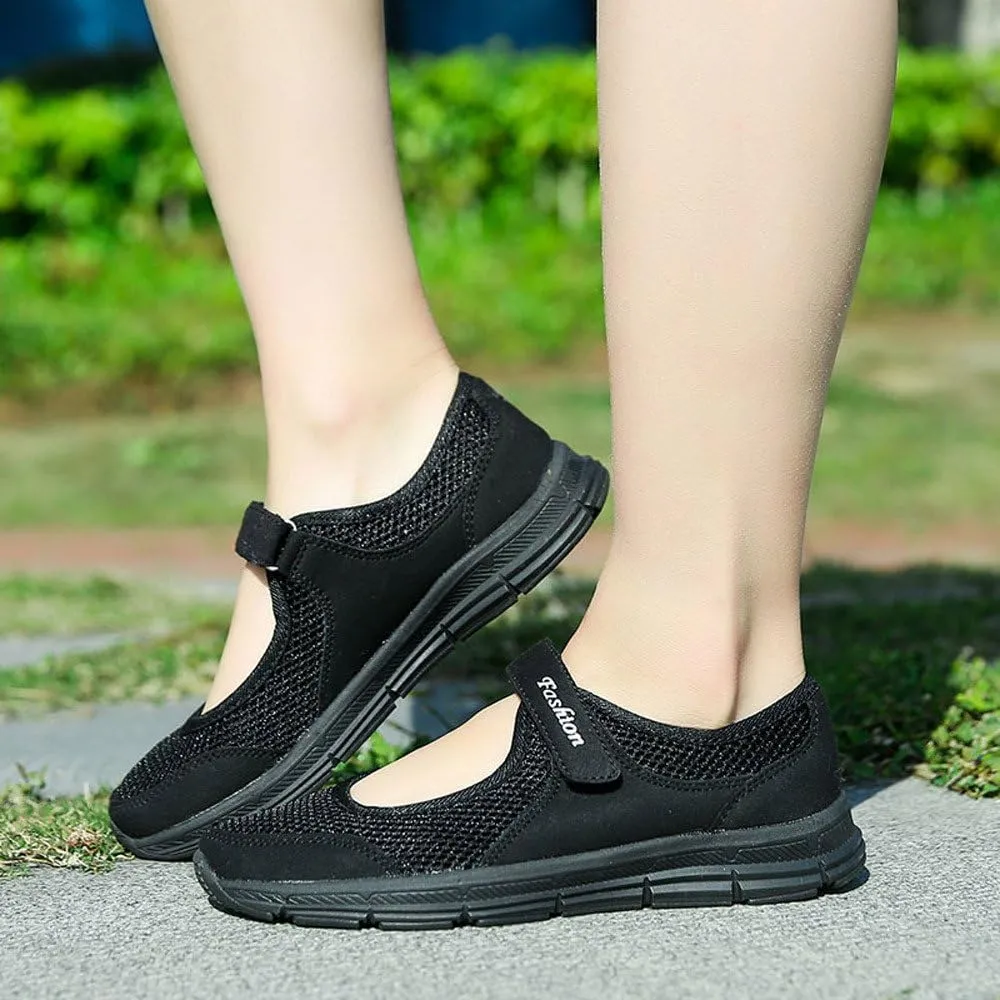 Women's Fashion Sneaker Mesh Slip On Black Non Slip Shoes for Women Comfortable Walking Shoes Women Arch Support Womens Navy Loafers Heeled Sneakers for Women