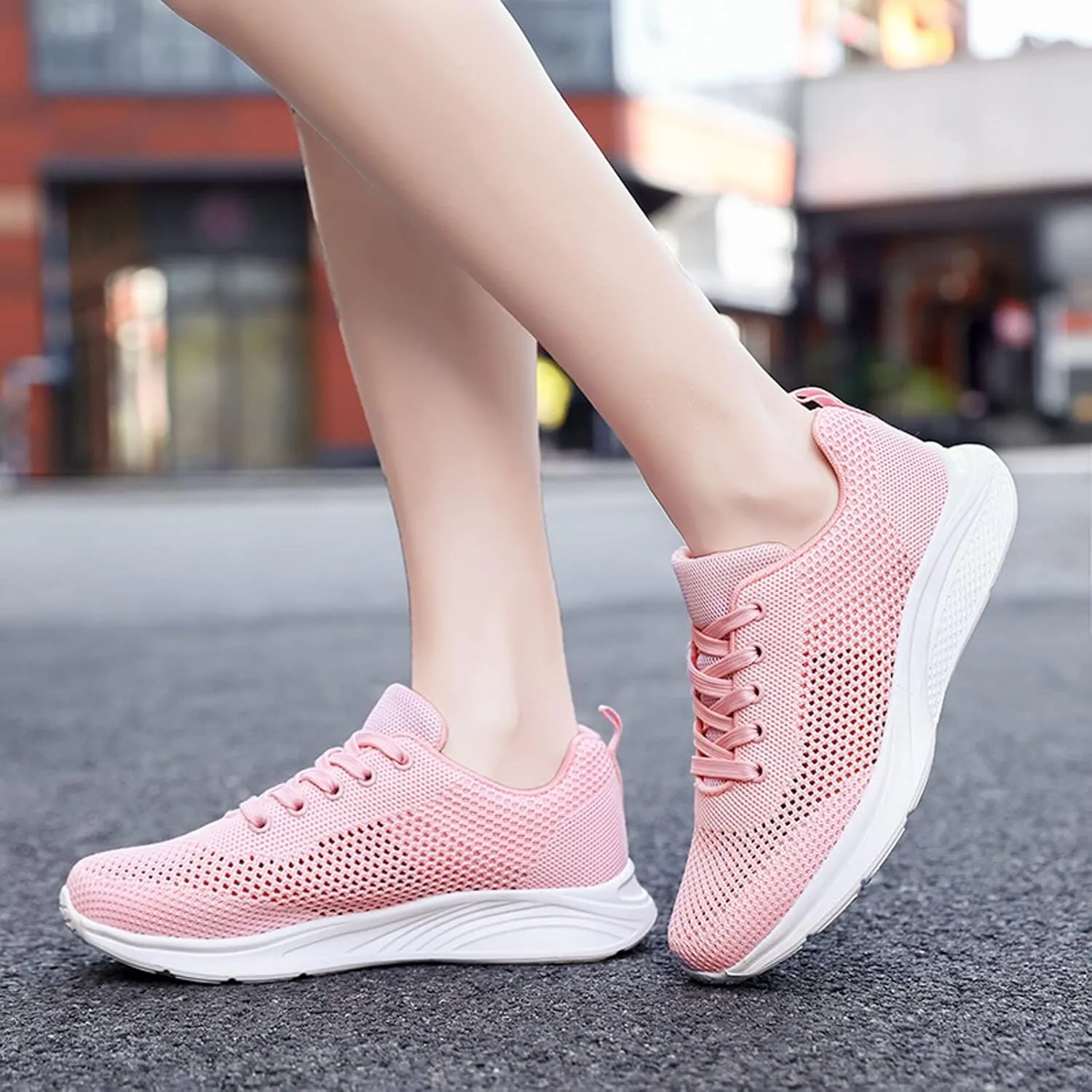 Women's Lace Up Walking Shoes Lightweight Casual Running Sneakers Slip On Shoes Women Wide Width Men's Casual Dress Shoes Wedge Sneakers Red Tennis Shoe Trainers Shoe