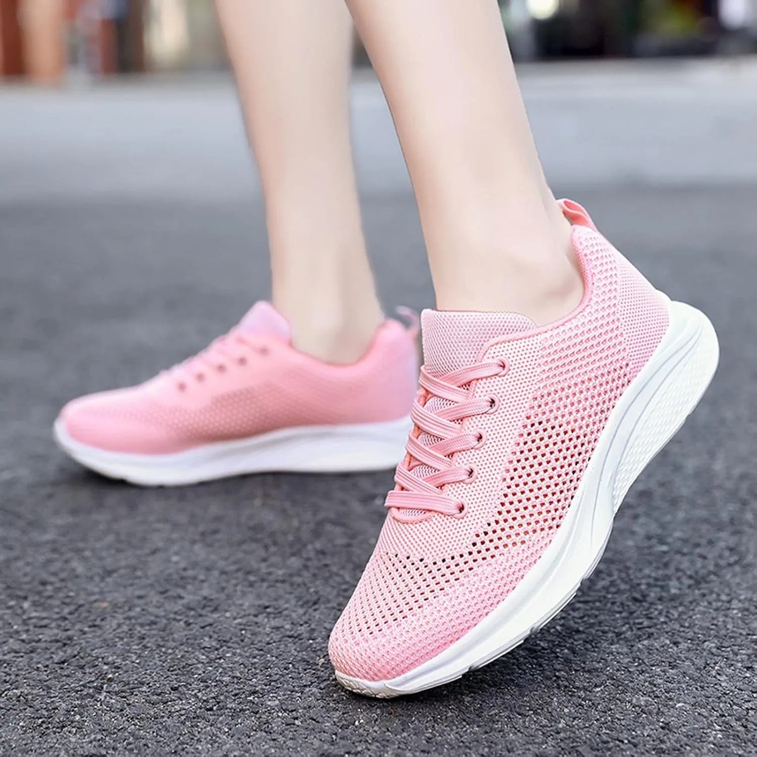 Women's Lace Up Walking Shoes Lightweight Casual Running Sneakers Slip On Shoes Women Wide Width Men's Casual Dress Shoes Wedge Sneakers Red Tennis Shoe Trainers Shoe