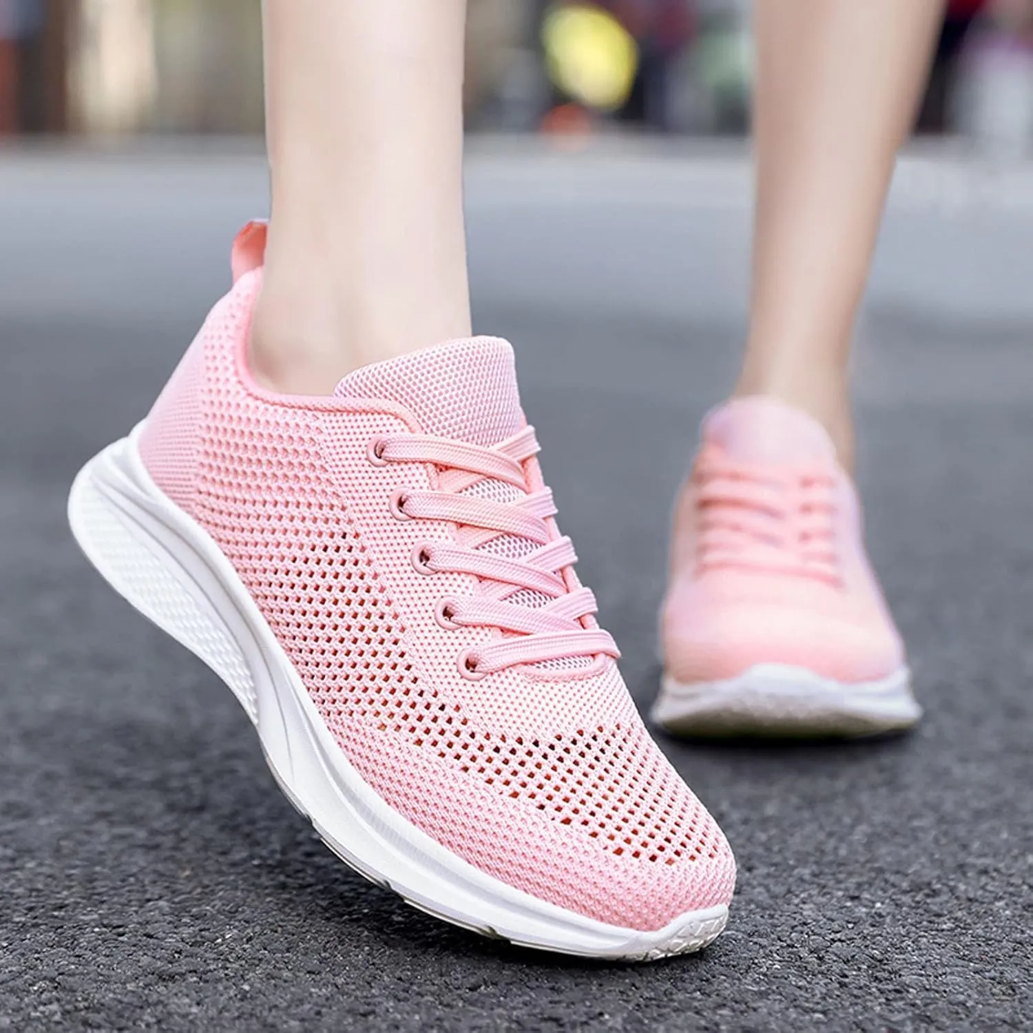 Women's Lace Up Walking Shoes Lightweight Casual Running Sneakers Slip On Shoes Women Wide Width Men's Casual Dress Shoes Wedge Sneakers Red Tennis Shoe Trainers Shoe