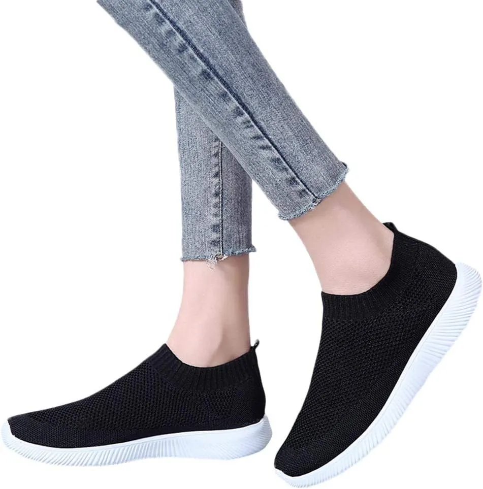 Women's Lightweight Slip On Walking Running Shoes Womens Running Shoes Winter Women Shoes Casual Casual Sneakers Steel Toe Tennis Shoe White Loafers