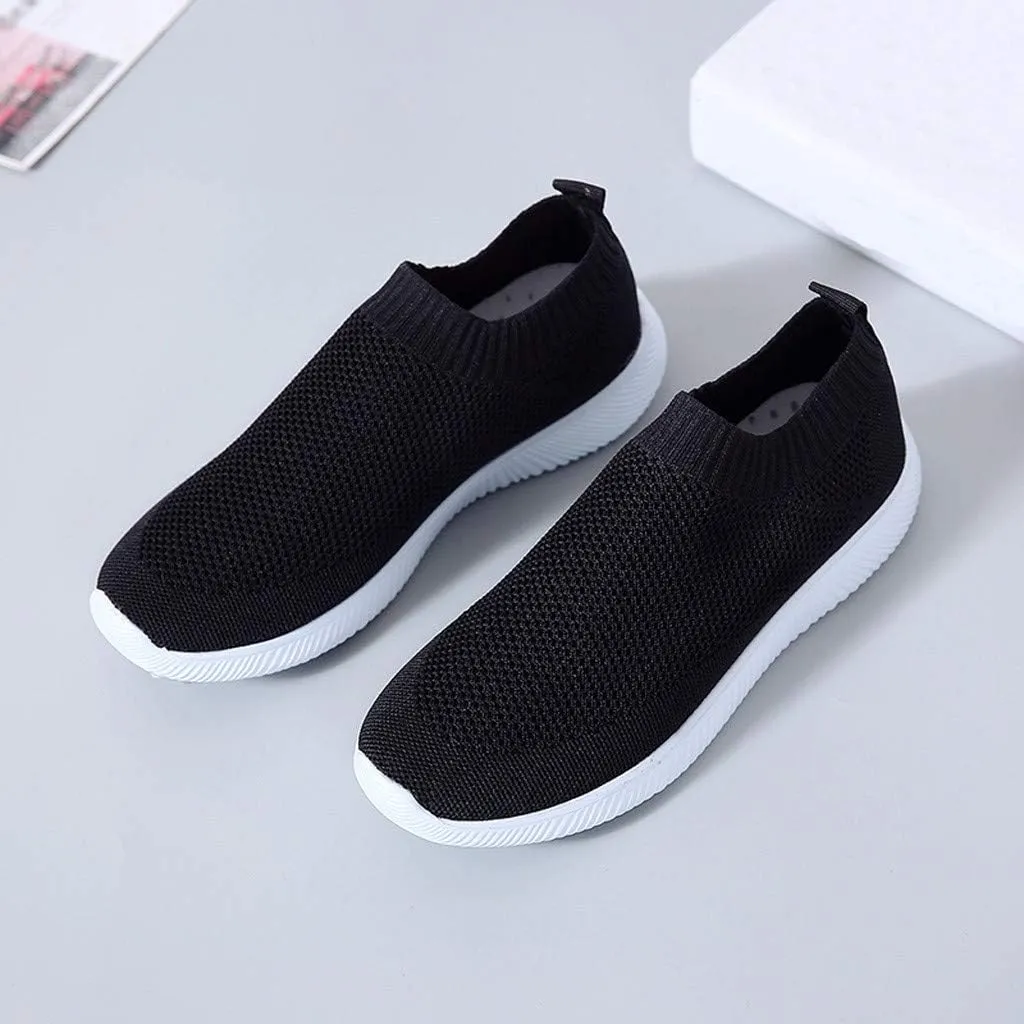 Women's Lightweight Slip On Walking Running Shoes Womens Running Shoes Winter Women Shoes Casual Casual Sneakers Steel Toe Tennis Shoe White Loafers