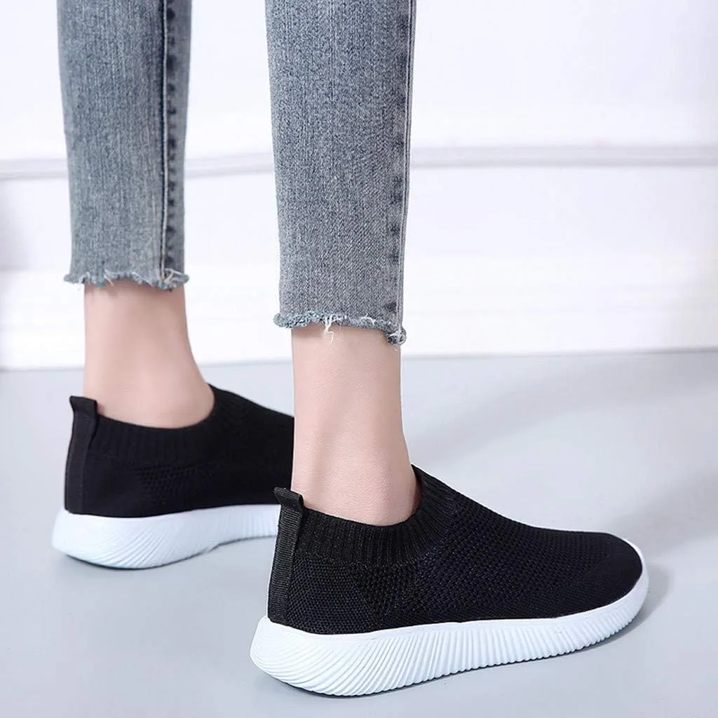 Women's Lightweight Slip On Walking Running Shoes Womens Running Shoes Winter Women Shoes Casual Casual Sneakers Steel Toe Tennis Shoe White Loafers