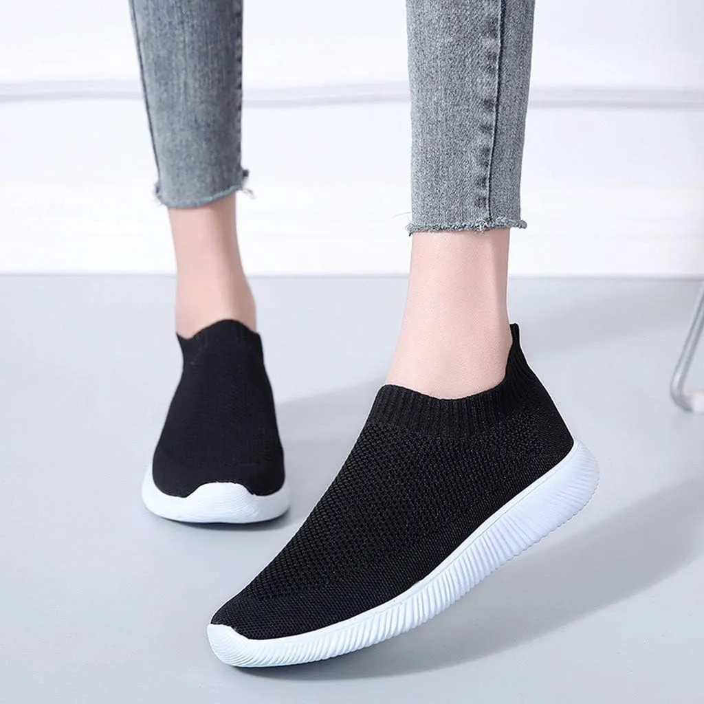 Women's Lightweight Slip On Walking Running Shoes Womens Running Shoes Winter Women Shoes Casual Casual Sneakers Steel Toe Tennis Shoe White Loafers