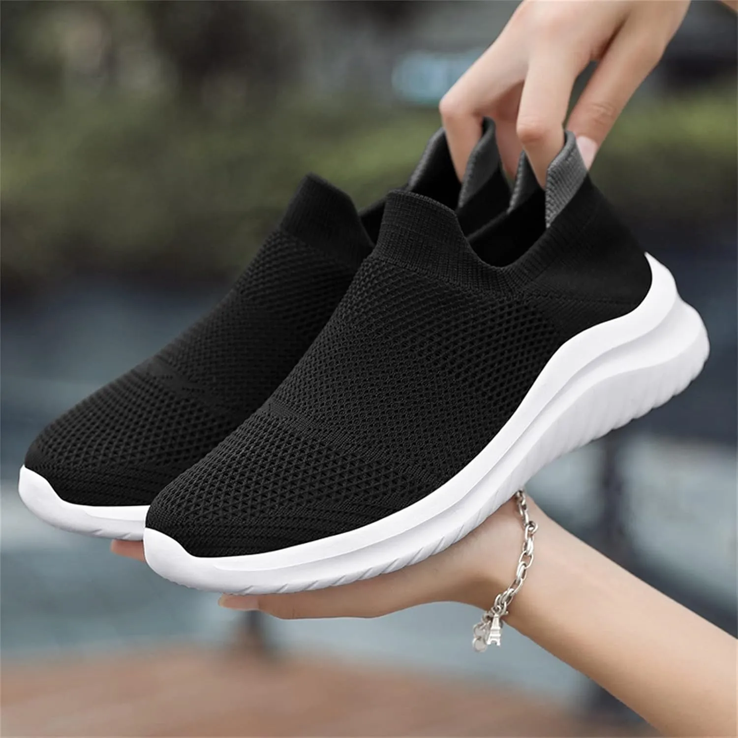 Women's Slip on Shoes Canvas Sneakers Loafers Non Slip Tennis Shoes Men Dressy Casual Black Shoes Slip On Sneakers Slip On Tennis Shoe Cross Trainer Shoe