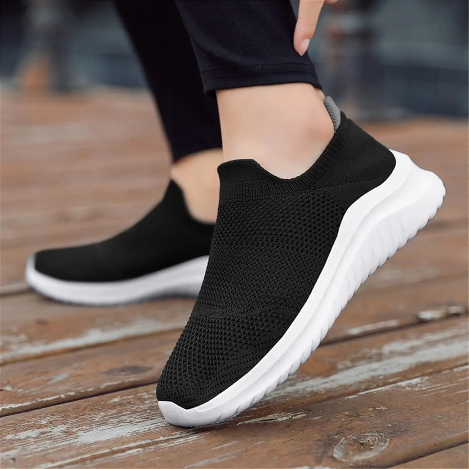 Women's Slip on Shoes Canvas Sneakers Loafers Non Slip Tennis Shoes Men Dressy Casual Black Shoes Slip On Sneakers Slip On Tennis Shoe Cross Trainer Shoe