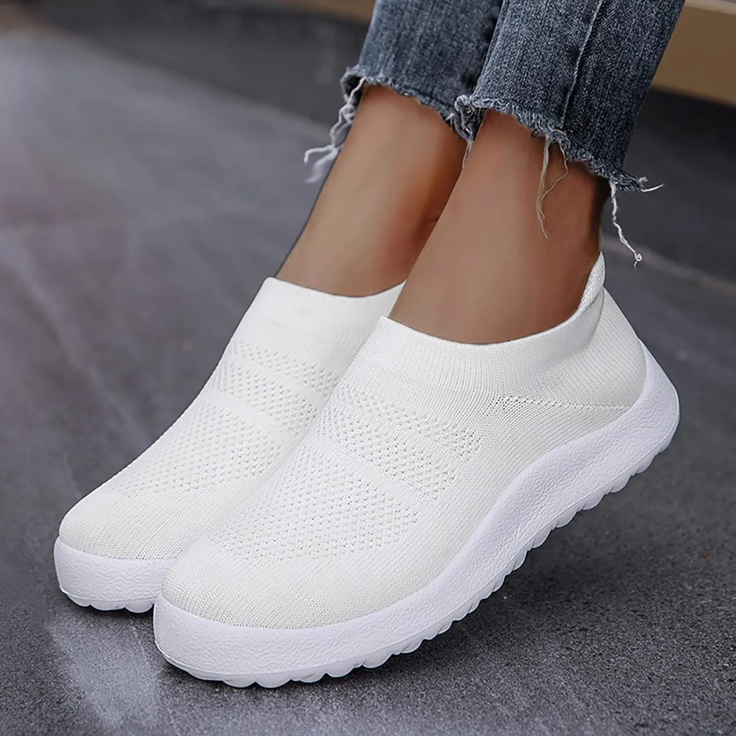 Women's Slip-on Shoes Wide Width Sneakers Hands Free Running Shoes for Women Boots Ladies Casual Shoes Dress Sneakers Brown Tennis Shoe Loafers Shoe