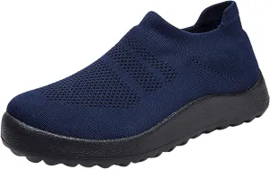 Women's Slip On Sneakers Lightweight Breathable Running Shoes for Men Arch Support Ladies Shoes Casual White Platform Sneakers Waterproof Tennis Shoe Loafers Shoe