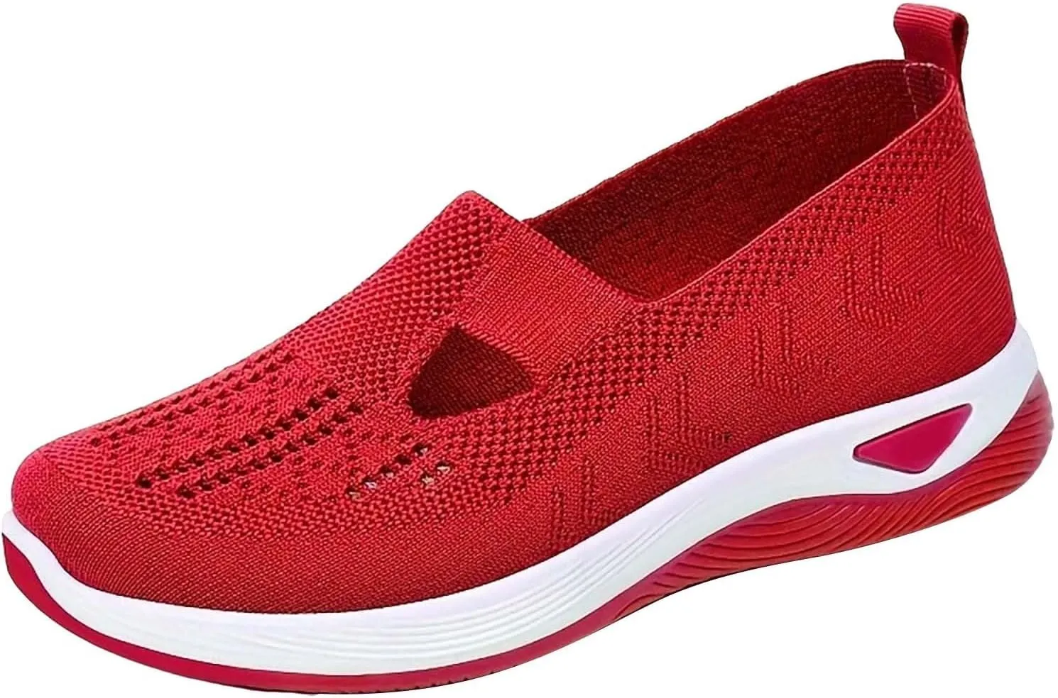 Women's Slip on Sneakers Shoes Woven Orthopedic Walking Shoes Women Mesh Breathable Casual Tennis Shoes Women Shoes Sneakers Steel Toe Tennis Shoe White Loafers