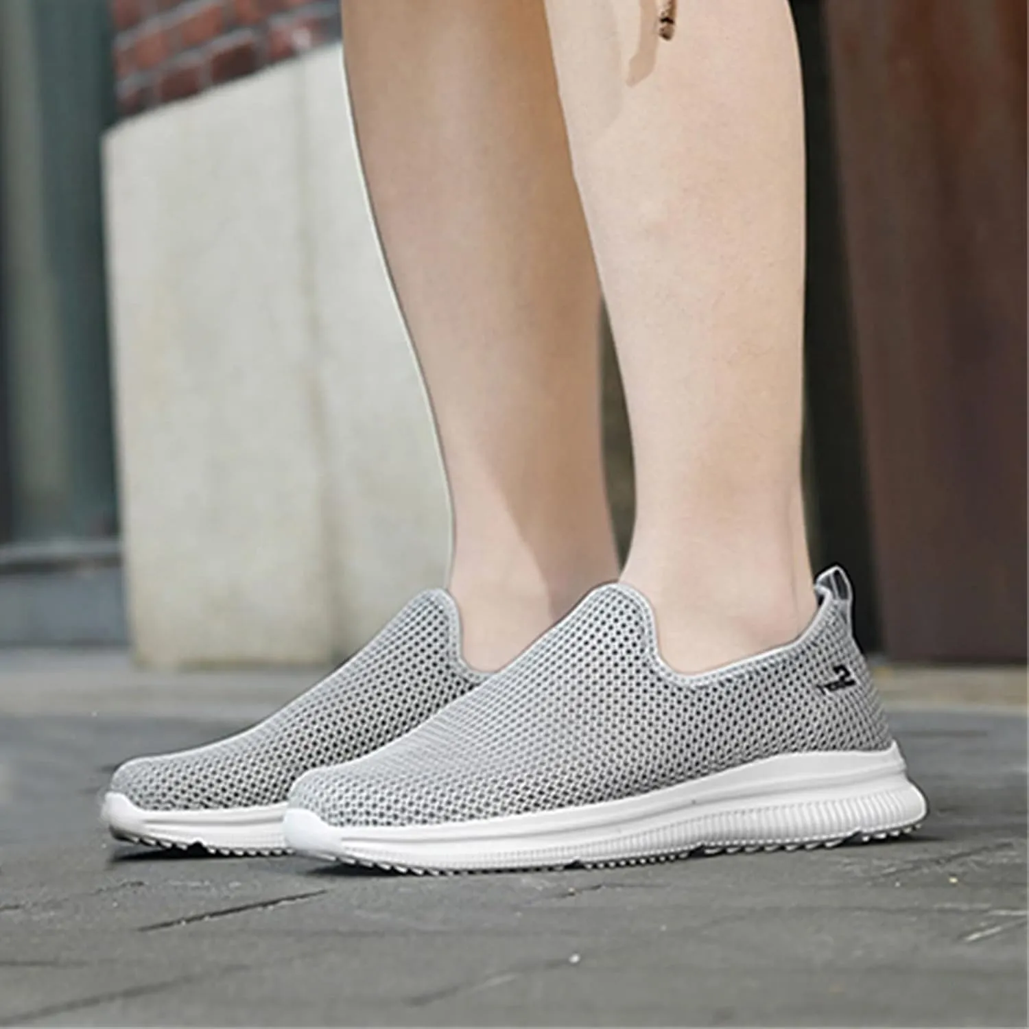 Womens Slip On Walking Shoes Lightweight Breathable Non Slip Tennis Shoes Womens Winter Men's Shoes Casual Women's Fashion Sneakers Black Tennis Shoe White Loafers