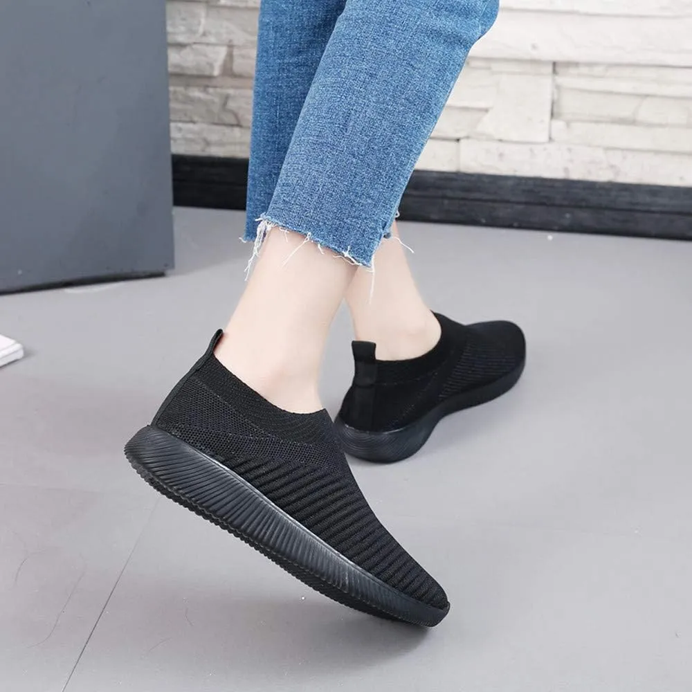 Womens Slip On Walking Shoes Non Slip Running Shoes Walking Shoes Women Slip On White Casual Shoes High Top Sneakers Waterproof Tennis Shoe Casual Loafers