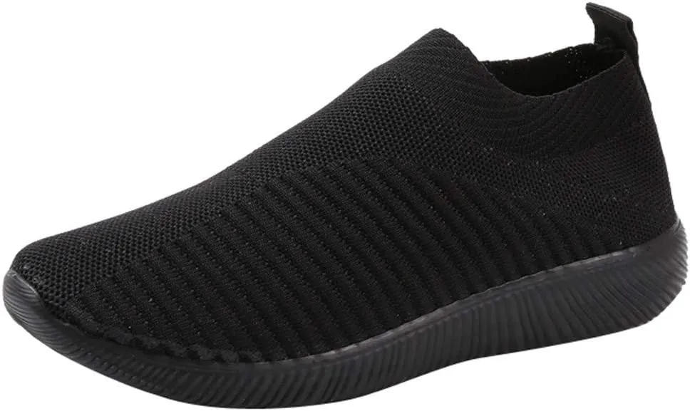 Womens Slip On Walking Shoes Non Slip Running Shoes Walking Shoes Women Slip On White Casual Shoes High Top Sneakers Waterproof Tennis Shoe Casual Loafers