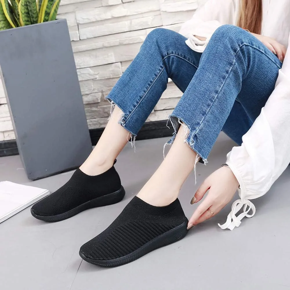 Womens Slip On Walking Shoes Non Slip Running Shoes Walking Shoes Women Slip On White Casual Shoes High Top Sneakers Waterproof Tennis Shoe Casual Loafers