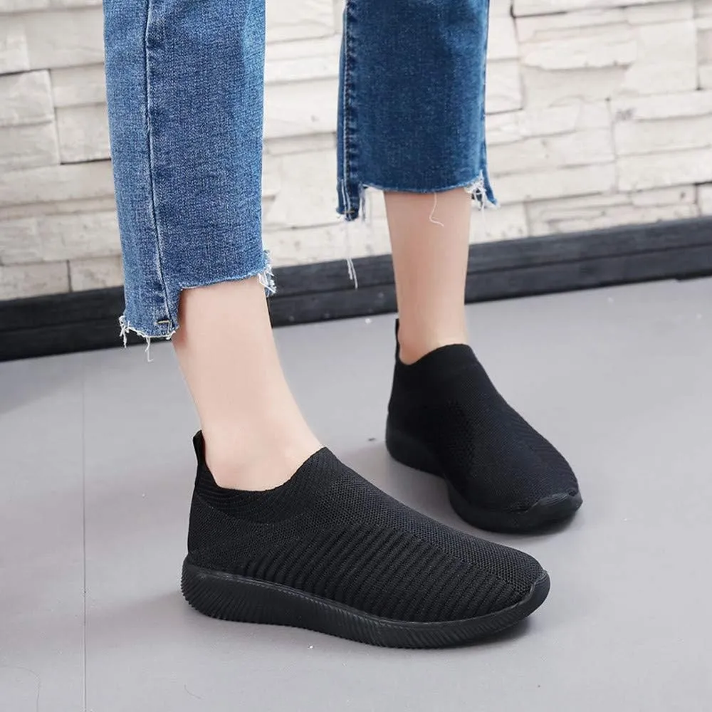 Womens Slip On Walking Shoes Non Slip Running Shoes Walking Shoes Women Slip On White Casual Shoes High Top Sneakers Waterproof Tennis Shoe Casual Loafers