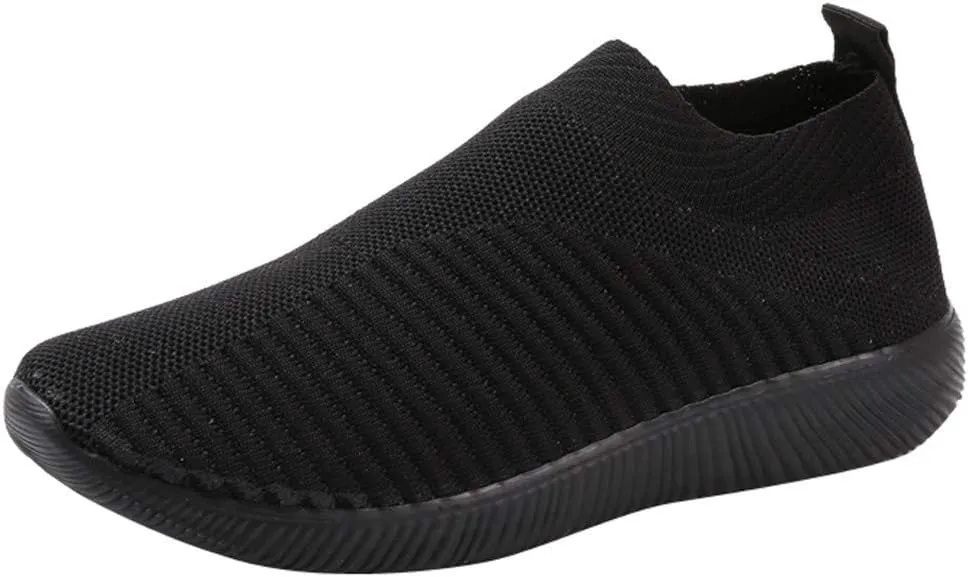 Womens Slip On Walking Shoes Non Slip Running Shoes Walking Shoes Women Slip On White Casual Shoes High Top Sneakers Waterproof Tennis Shoe Casual Loafers