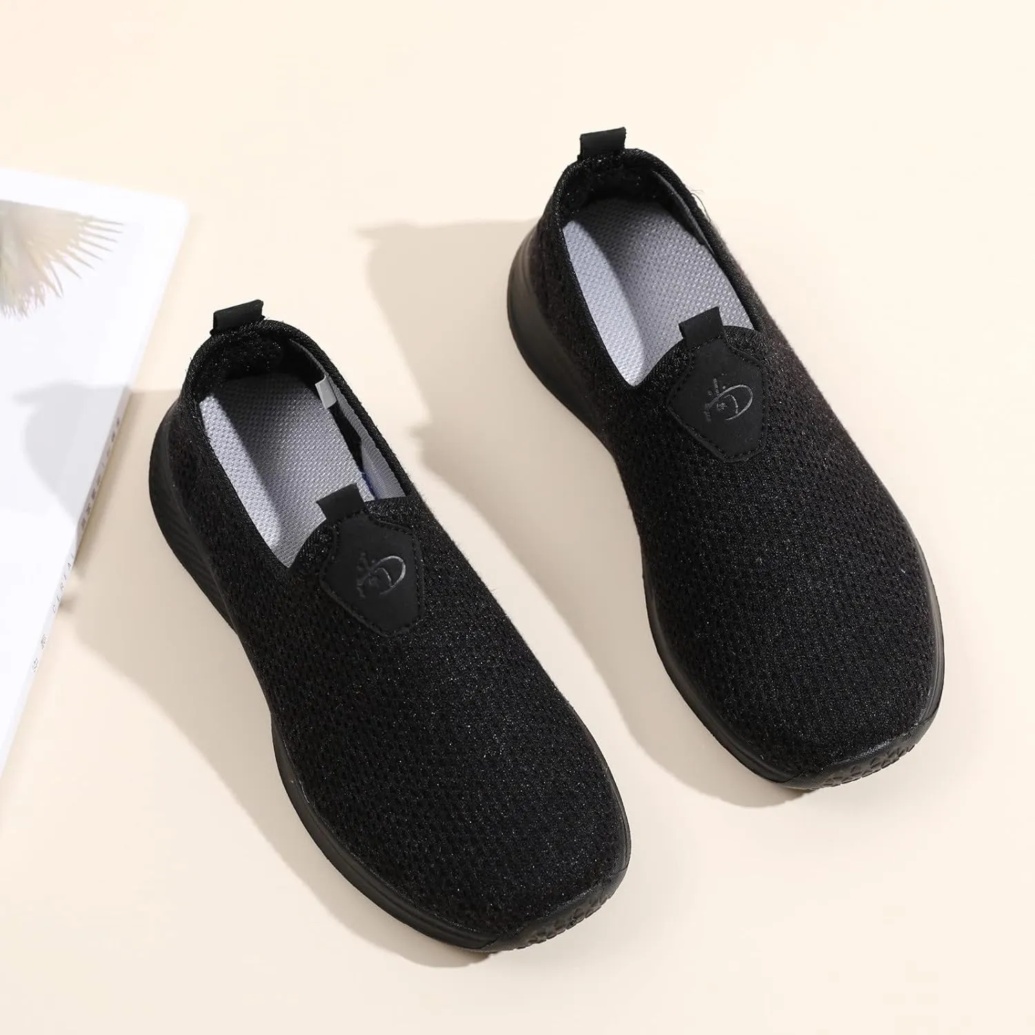 Women's Slip On Walking Shoes Running Comfortable Slip On Shoes Women Fashion Casual Tennis Shoes Platform Sneakers Red Tennis Shoe Loafers Dress Shoe