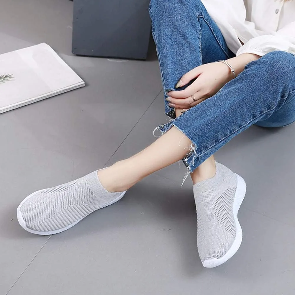 Women's Walking Shoes Arch Support Non Slip Mens Casual Shoes Mesh Breathable Women Casual Shoes Casual Sneakers Platform Tennis Shoe White Loafers