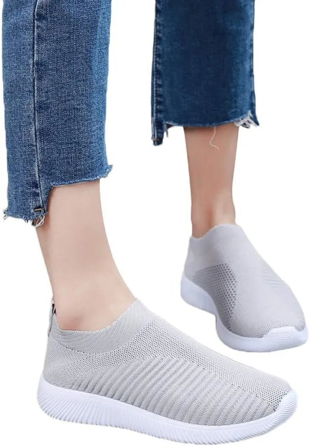 Women's Walking Shoes Arch Support Non Slip Mens Casual Shoes Mesh Breathable Women Casual Shoes Casual Sneakers Platform Tennis Shoe White Loafers