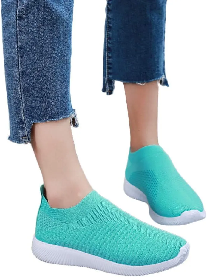 Women's Walking Shoes Cushion Comfortable Breeze Shoes Tennis Shoes Womens Boots Casual Work Shoes Platform Sneakers Slip On Tennis Shoe White Loafers