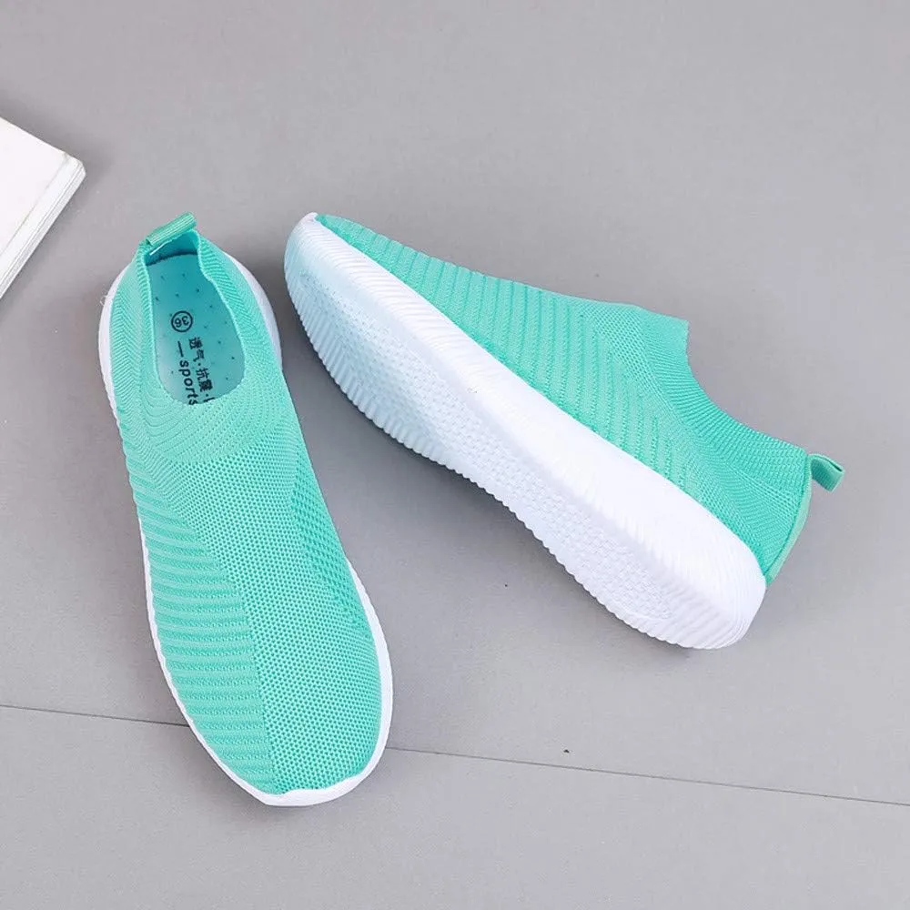 Women's Walking Shoes Cushion Comfortable Breeze Shoes Tennis Shoes Womens Boots Casual Work Shoes Platform Sneakers Slip On Tennis Shoe White Loafers
