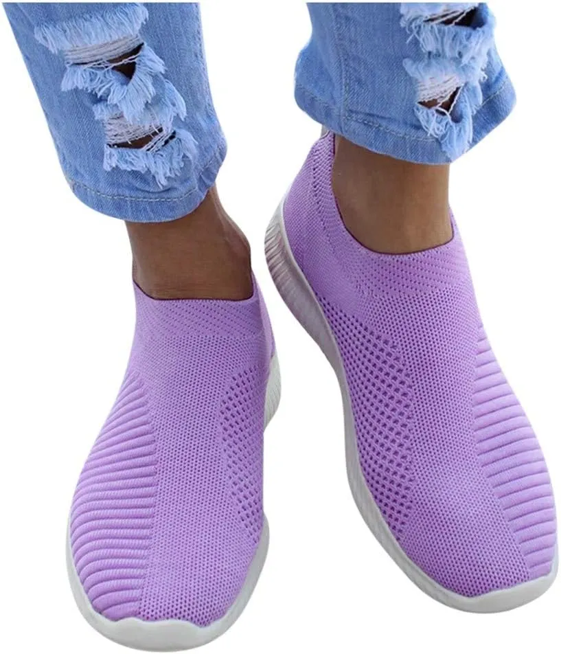 Womens Walking Shoes Sock Casual Ladies Fashion Sneakers Non Slip Work Shoes Women Jogging Woman Shoes Casual Men's Fashion Sneakers Waterproof Tennis Shoe Loafers Shoe
