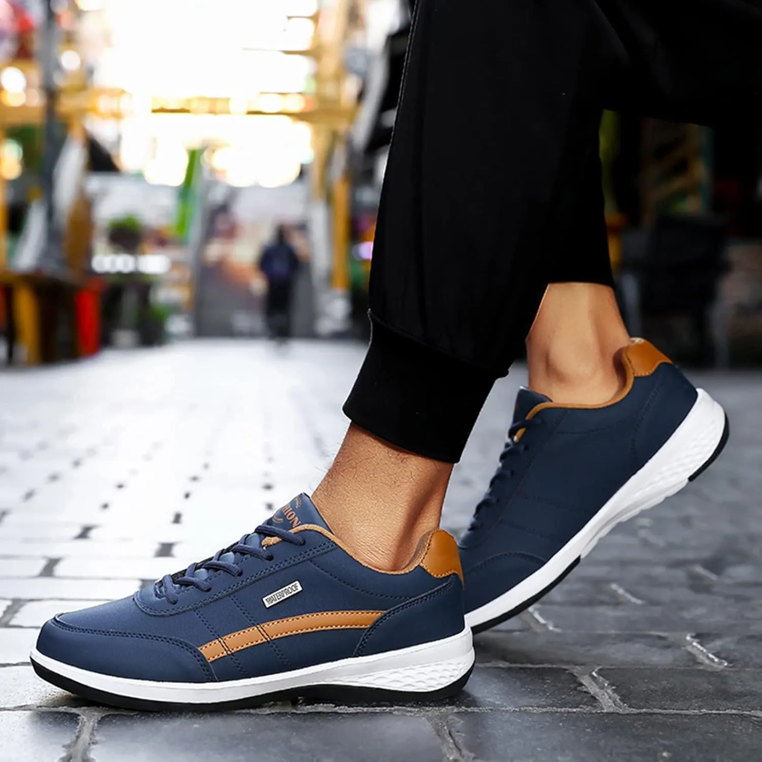 Workout Athletic Sport Shoes for Men Lightweight Breathable Walking Shoe Gym Tennis Business Formal Dress Shoes