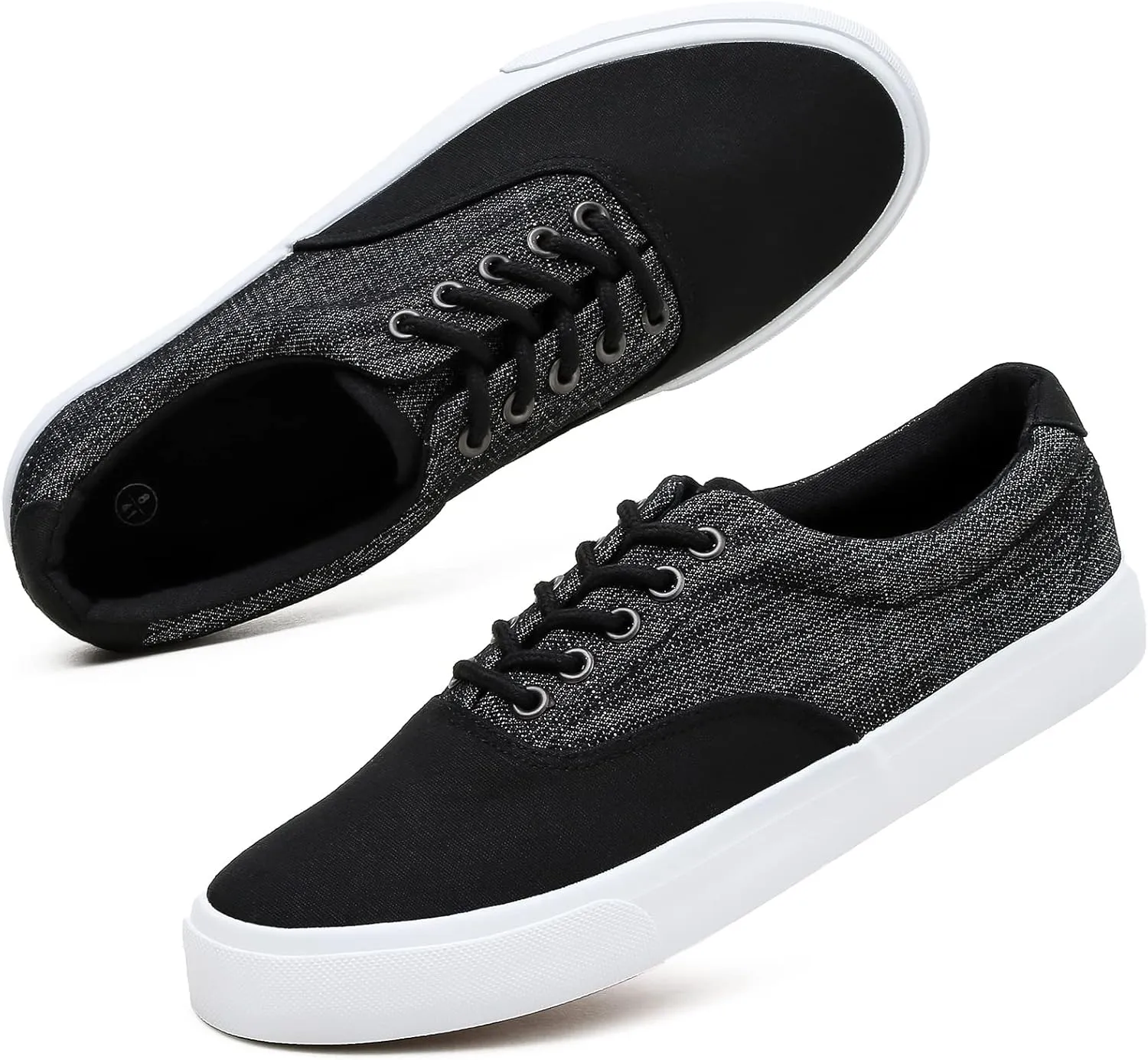yageyan Men’s Low Top Canvas Walking Shoes Lace-up Fashion Sneakers Casual