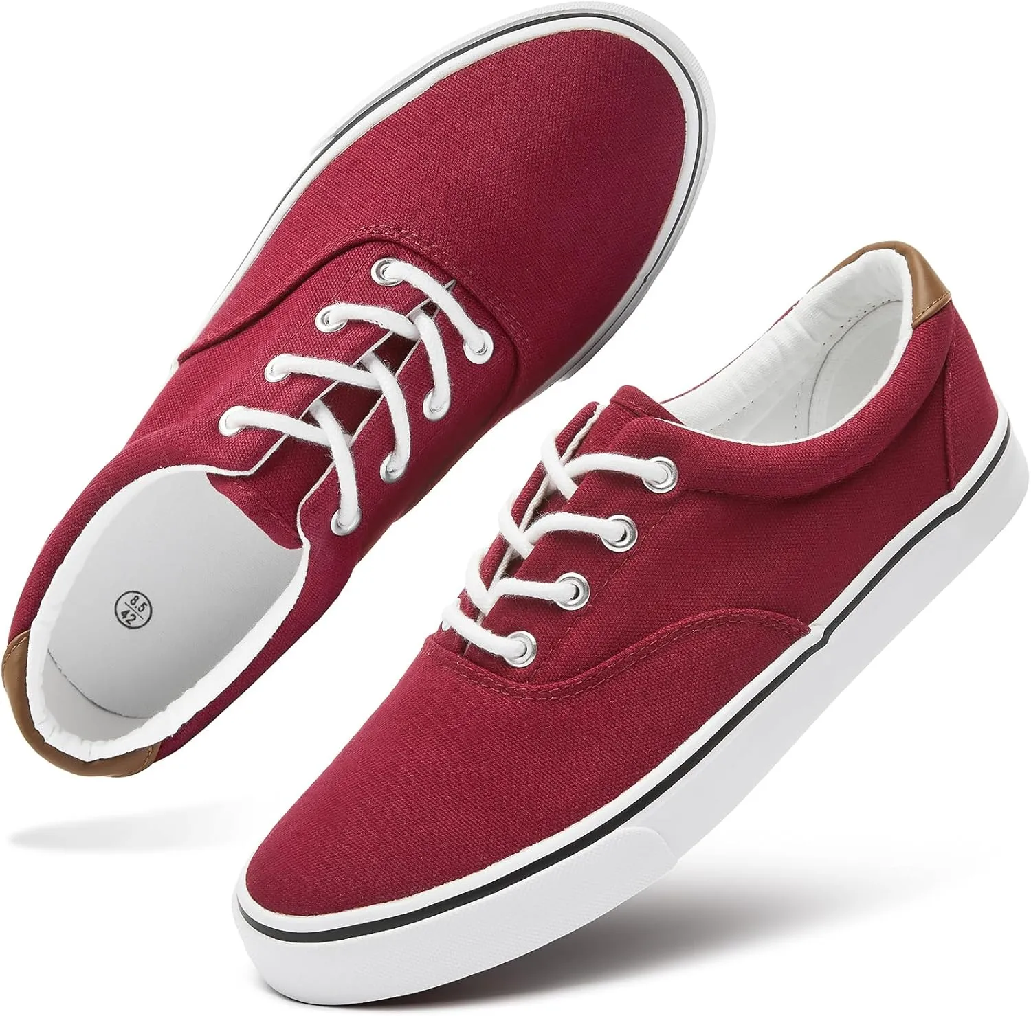 yageyan Men’s Low Top Canvas Walking Shoes Lace-up Fashion Sneakers Casual